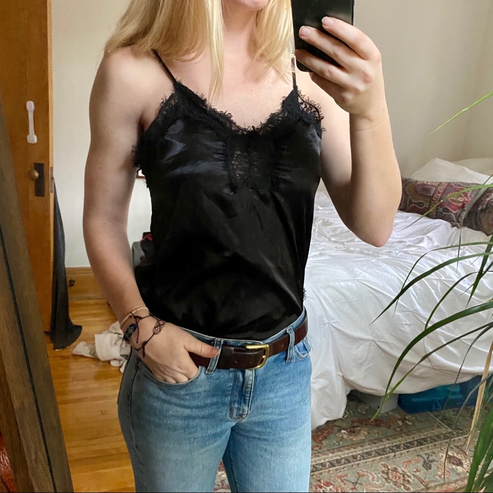 Black lace top